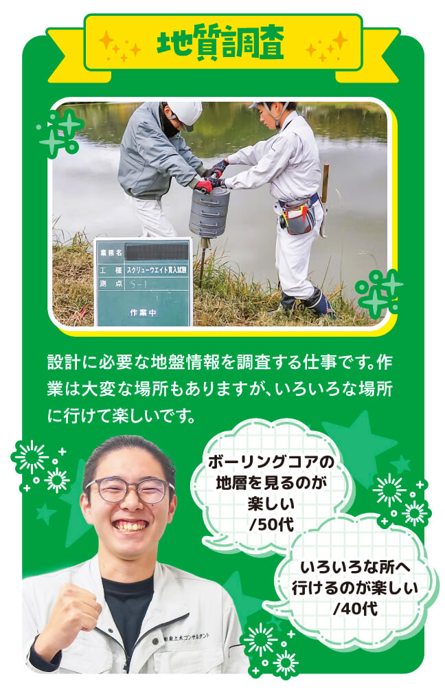 主な仕事と仕事の魅力を紹介します
